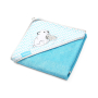 BabyOno Okrycie kąpielowe bambusowe ręcznik Kaptur niebieskie